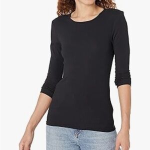 New, Long Sleeve, Black, Ribbed Top